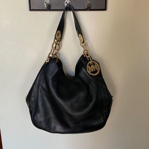 Michael Kors Fulton large leather shoulder tote handbag